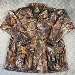 Cabelas Hunting Jacket Kids XL Brown Excellent Camo Insulated Field Coat‎